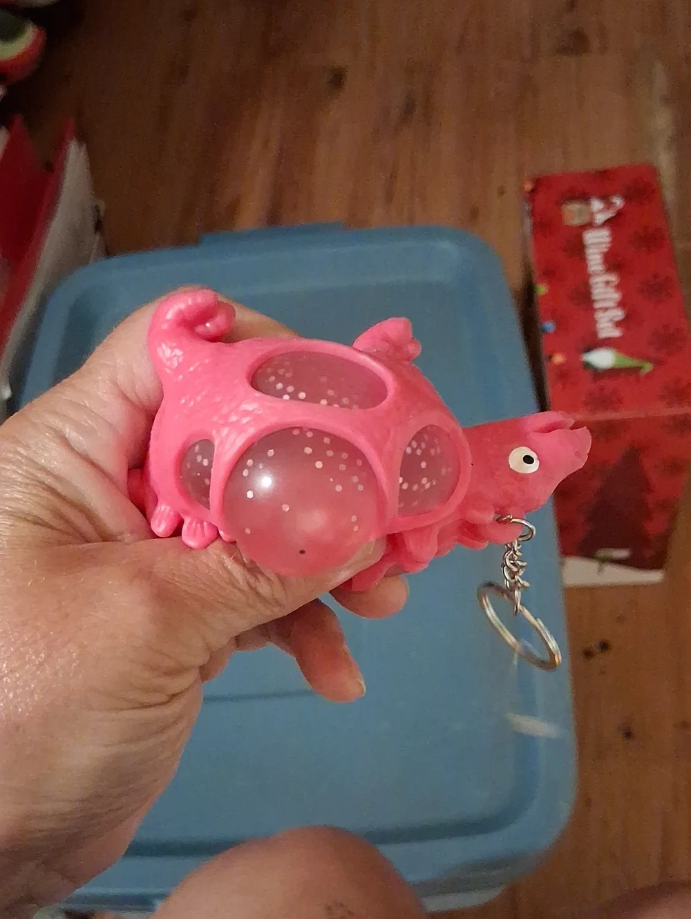 Punk  Stegosaurus Small Pet Small Squishey Key Chain